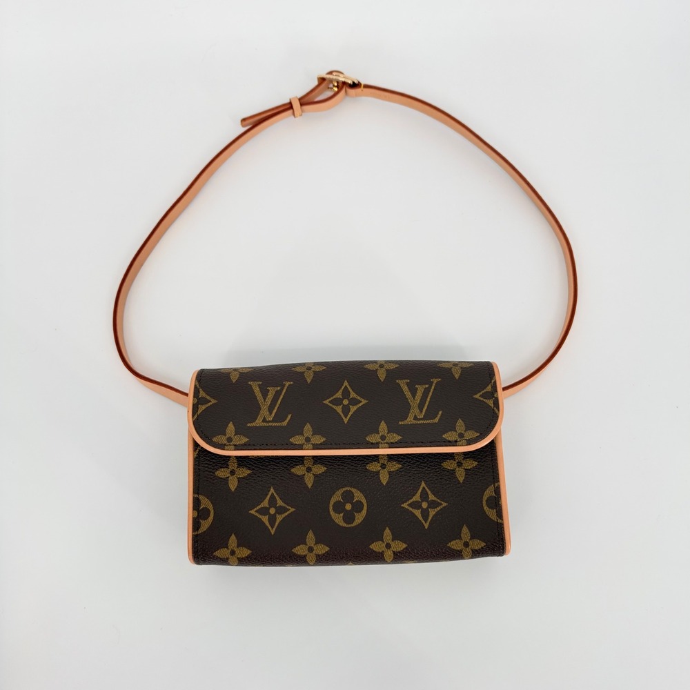 Louis Vuitton Florentine Belt Bag Brown S Monogram Travel Luxury Waist 25-30" - Picture 2 of 16
